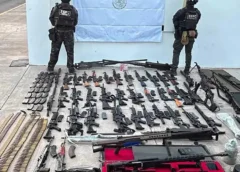 Aseguran arsenal de alto poder en Badiraguato; hallan Barret, ametralladoras antiaéreas y lanzagranadas