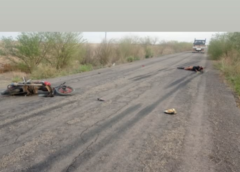 Muere motociclista tras ser embestido por un camión de carga en Salvador Alvarado