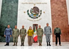 Gobernadora Yeraldine encabeza la Mesa de Construcción de Paz y Seguridad en la 3a. Región Militar en Mazatlán