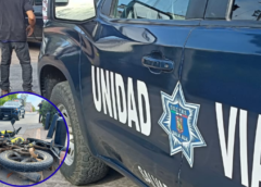 Motociclista resulta lesionado tras chocar contra una camioneta en Guamúchil