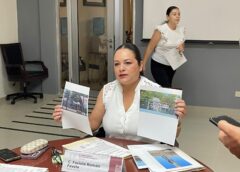 Regidora Faviola Román denuncia propaganda política en parques y exige retirar publicidad de espacios públicos