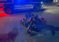 Joven motociclista resulta lesionado tras chocar contra objeto fijo en la colonia Makarenko, en Guasave