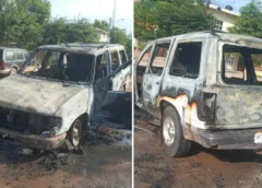 Camioneta se incendia y queda en pérdida total en el ejido Mochis; no hubo personas lesionadas