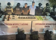 Caen tres presuntos delincuentes tras persecución y balacera en Villa Universidad, Culiacán
