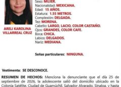 Activan Alerta Amber por desaparición de adolescente de 15 años en Guamúchil