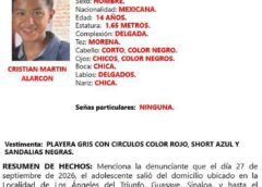 Activan Alerta Amber en Sinaloa por desaparición de adolescente en Guasave