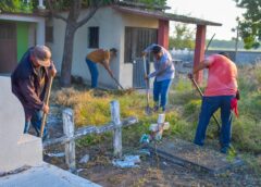 Lupita López encabeza la Jornada Cerca del Pueblo con limpieza a fondo de los panteones municipales