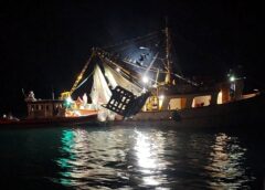 Incendio en barco camaronero moviliza a la Marina frente a costas de Eldorado, Sinaloa